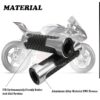 MOTO GENIUS  Handle Grips -  Universal Fit for Suzuki, KTM, Yamaha, Ducati, Kawasaki, Benelli, for Honda, Aprilia (Silver)